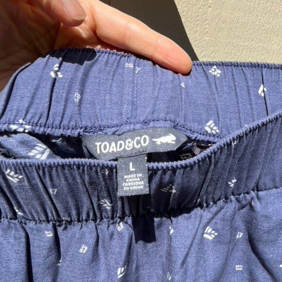 Toad & Co Blue and White Tencel Skirt - Size L - Picture 9 of 9